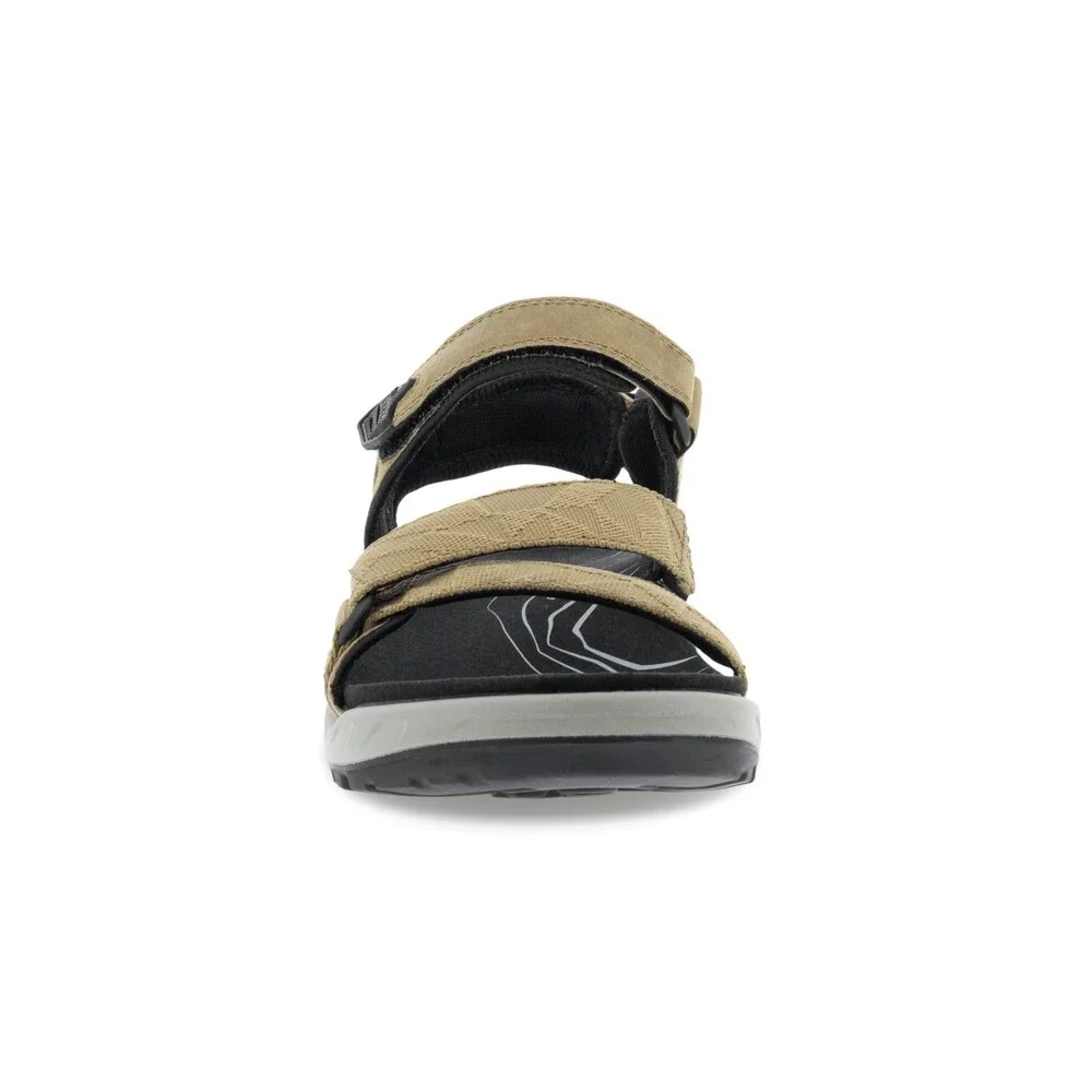 Ecco Yucatan Coast Sandal Men 14-14.5 Nutmeg Brown Nubuck Leather Hiking ZAP2669